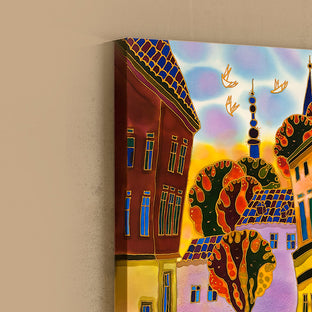 Small Street, Prague by Yelena Sidorova |  Side View of Artwork 