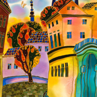 Small Street, Prague by Yelena Sidorova |   Closeup View of Artwork 