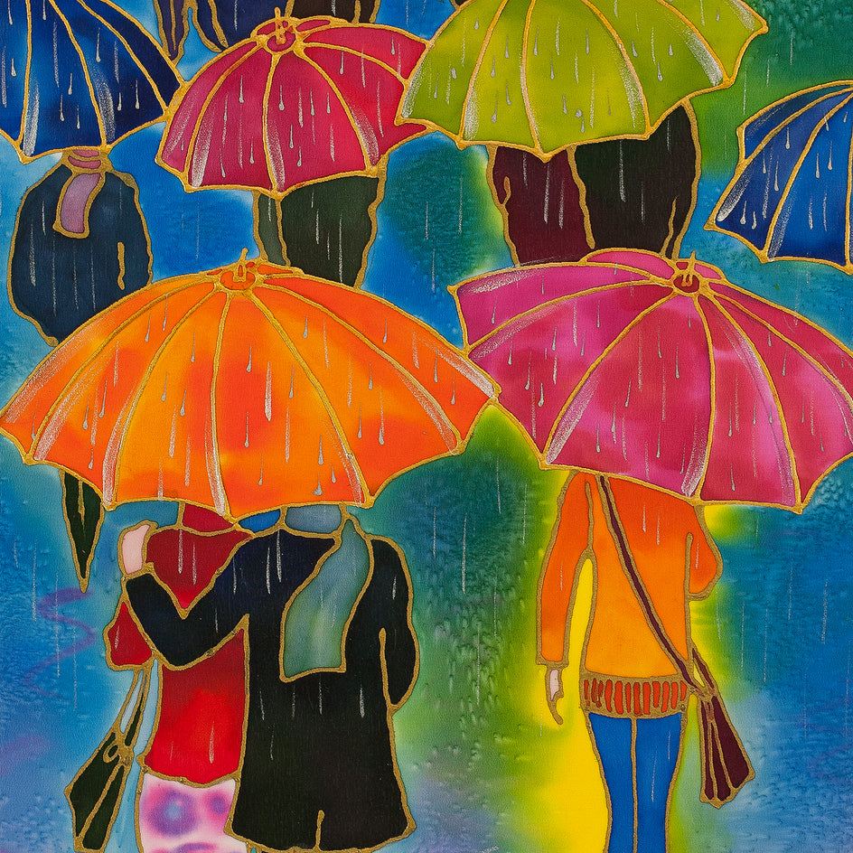 Rain Walk by Yelena Sidorova |  Closeup View of Artwork 