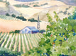 Original art for sale at UGallery.com | Livermore Valley Vineyard by Catherine McCargar | $650 | watercolor painting | 12' h x 18' w | thumbnail 4