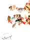 Original art for sale at UGallery.com | Tiger Barbs, Aquarium Fish by Suren Nersisyan | $250 | watercolor painting | 10' h x 14' w | thumbnail 3