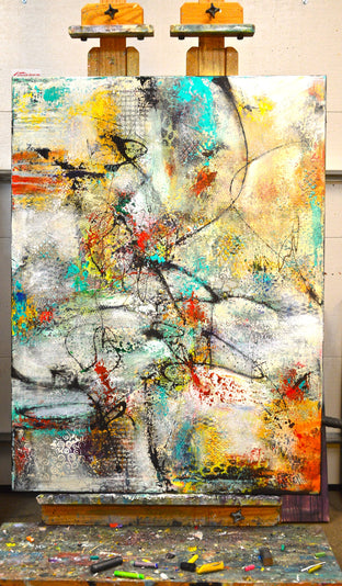Original art for sale at UGallery.com | Madame Butterfly lll by DL Watson | $2,500 | acrylic painting | 40' h x 30' w | photo 3