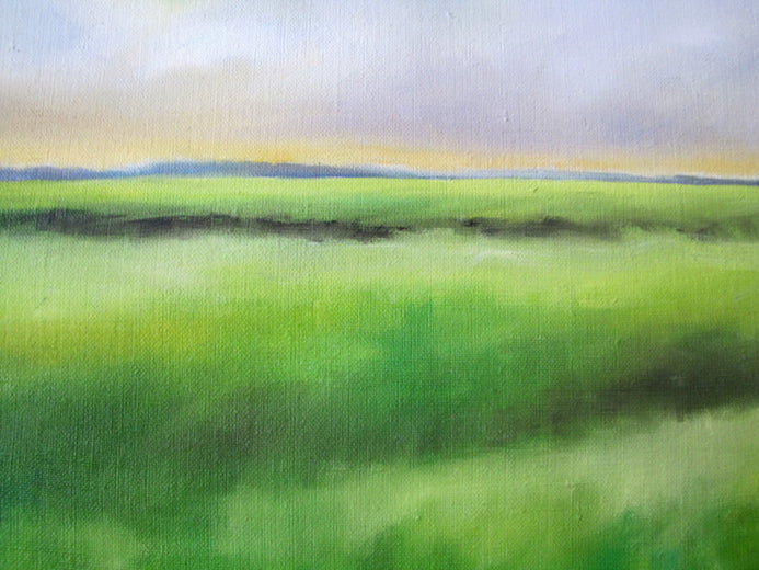 Marsh Grass - Summer by Nancy Hughes Miller |   Closeup View of Artwork 