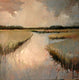 Original art for sale at UGallery.com | Lisa's Marsh- Commission by Mary Pratt | $3,475 | oil painting | 48' h x 48' w | thumbnail 2
