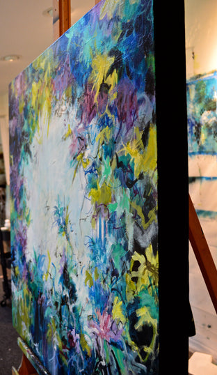 Midnight Garden ll by DL Watson |  Side View of Artwork 