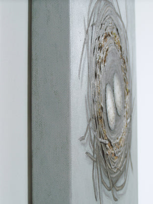 Mossy Nest II by Jennifer Ross |  Side View of Artwork 