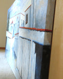 Original art for sale at UGallery.com | One Car Garages by Mitchell Freifeld | $1,075 | oil painting | 29' h x 40' w | thumbnail 2