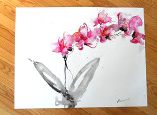 Orchids 2 by Karin Johannesson |  Side View of Artwork 