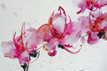 Original art for sale at UGallery.com | Orchids 2 by Karin Johannesson | $500 | watercolor painting | 24' h x 29.5' w | thumbnail 3