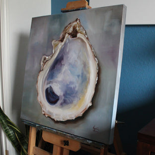 Gulf Oyster Shell by Kristine Kainer |  Side View of Artwork 