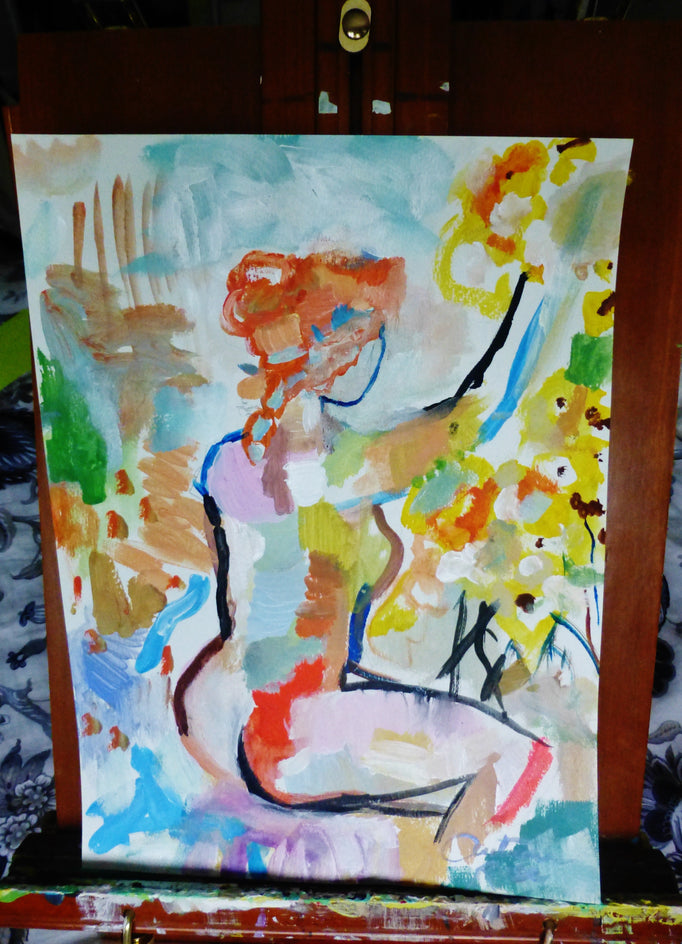 A Hippie in the Garden by Autumn Rose |  Context View of Artwork 