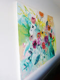 Original art for sale at UGallery.com | Tea Party by Autumn Rose | $1,175 | acrylic painting | 30' h x 40' w | thumbnail 2