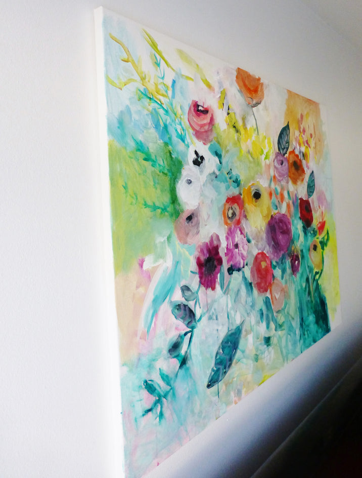 Tea Party by Autumn Rose |  Side View of Artwork 