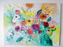 Original art for sale at UGallery.com | Tea Party by Autumn Rose | $1,175 | acrylic painting | 30' h x 40' w | thumbnail 3