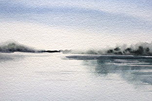 Original art for sale at UGallery.com | Evening Along the Potomac by Jill Poyerd | $1,100 | watercolor painting | 14' h x 28' w | photo 4