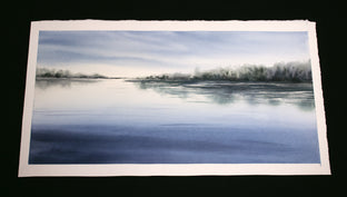 Original art for sale at UGallery.com | Evening Along the Potomac by Jill Poyerd | $1,100 | watercolor painting | 14' h x 28' w | photo 3