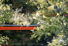 Original art for sale at UGallery.com | Red Bridge by Jill Poyerd | $1,575 | oil painting | 24' h x 18' w | thumbnail 4