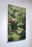 Original art for sale at UGallery.com | Red Bridge by Jill Poyerd | $1,575 | oil painting | 24' h x 18' w | thumbnail 2