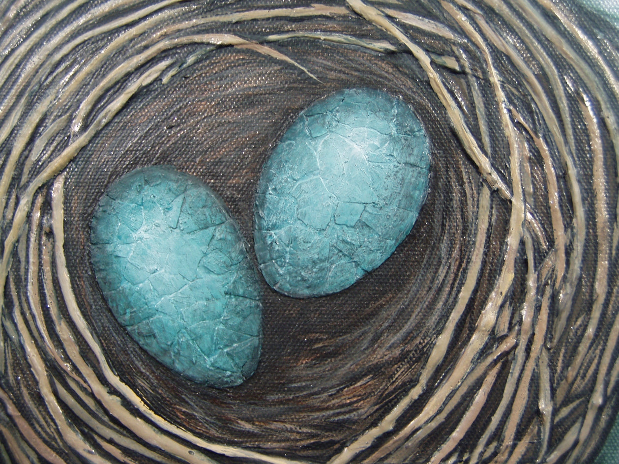 Precious Nest by Jennifer Ross |  Closeup View of Artwork 