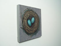 Original art for sale at UGallery.com | Precious Nest by Jennifer Ross | $325 | mixed media artwork | 12' h x 12' w | thumbnail 3