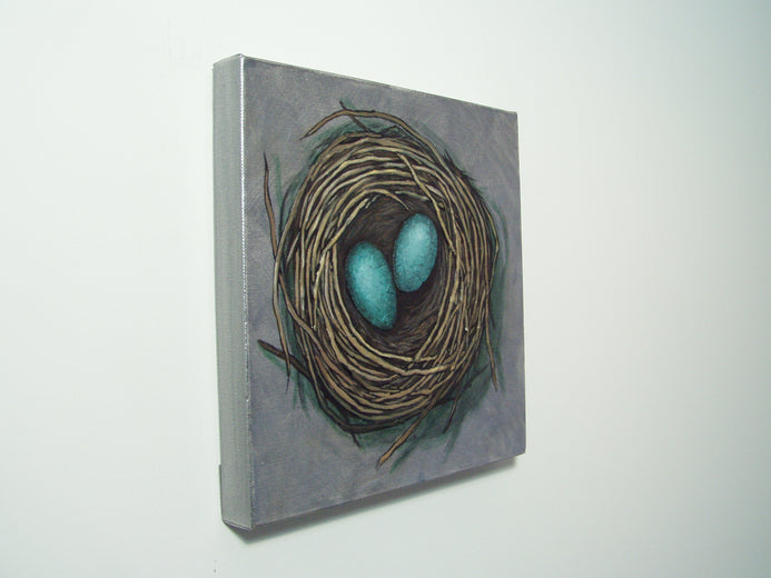 Precious Nest by Jennifer Ross |  Side View of Artwork 