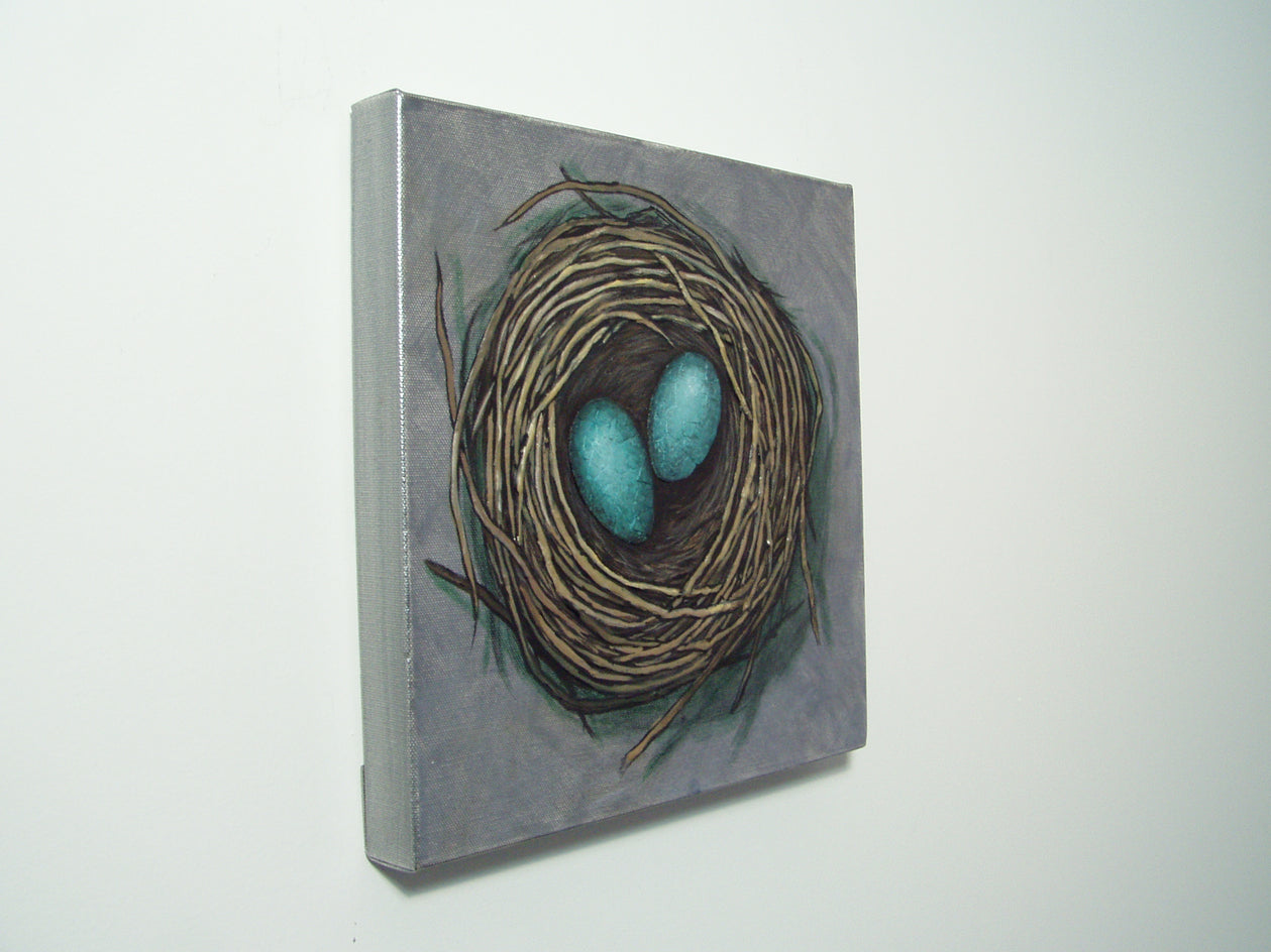 Precious Nest by Jennifer Ross |  Side View of Artwork 