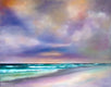 Original art for sale at UGallery.com | Purple Cloudscape Beach by Nancy Hughes Miller | $650 | oil painting | 18' h x 24' w | thumbnail 1