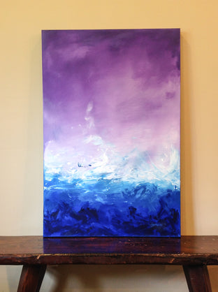 Original art for sale at UGallery.com | Purple Sky by Sarah Parsons | $1,625 | oil painting | 36' h x 24' w | photo 3
