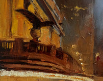 Original art for sale at UGallery.com | Rainy Night in Manhattan II by Jonelle Summerfield | $400 | oil painting | 12' h x 12' w | thumbnail 3