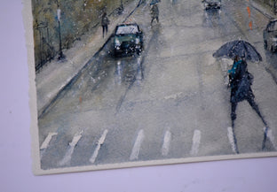 Rain Changing to Snow by Judy Mudd |  Side View of Artwork 