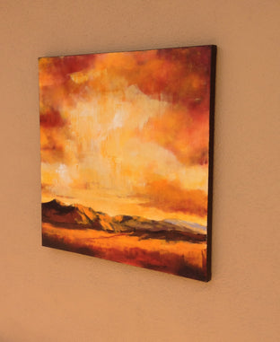 Original art for sale at UGallery.com | Red Sky II by Mandy Main | $1,975 | oil painting | 36' h x 36' w | photo 3