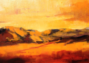 Original art for sale at UGallery.com | Red Sky II by Mandy Main | $1,975 | oil painting | 36' h x 36' w | photo 4
