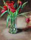 Original art for sale at UGallery.com | Red Tulip Bouquet by Pamela Blaies | $725 | oil painting | 14' h x 11' w | thumbnail 1