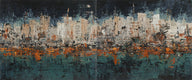 Original art for sale at UGallery.com | Return Engagement - Stone City Series by Patricia Oblack | $3,575 | mixed media artwork | 20' h x 47' w | thumbnail 3
