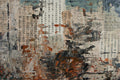 Original art for sale at UGallery.com | Return Engagement - Stone City Series by Patricia Oblack | $3,575 | mixed media artwork | 20' h x 47' w | thumbnail 4