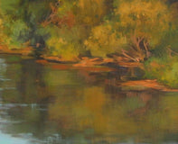 Original art for sale at UGallery.com | River Sanctuary by Suzanne Massion | $900 | oil painting | 22' h x 28' w | thumbnail 4