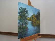 Original art for sale at UGallery.com | River Sanctuary by Suzanne Massion | $900 | oil painting | 22' h x 28' w | thumbnail 2