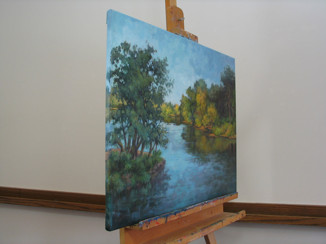 River Sanctuary by Suzanne Massion |  Side View of Artwork 