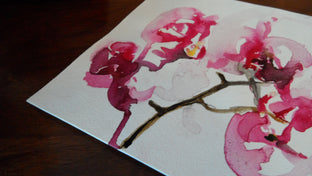 Orchid Study VII by Karin Johannesson |  Side View of Artwork 