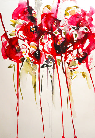 Original art for sale at UGallery.com | Roses by Karin Johannesson | $300 | watercolor painting | 14' h x 10' w | photo 1