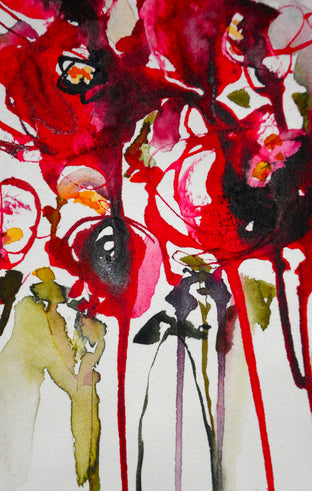 Original art for sale at UGallery.com | Roses by Karin Johannesson | $300 | watercolor painting | 14' h x 10' w | photo 4