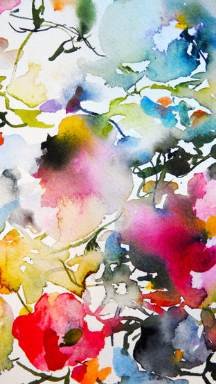 Original art for sale at UGallery.com | Gardenia VII by Karin Johannesson | $300 | watercolor painting | 14' h x 11' w | photo 2