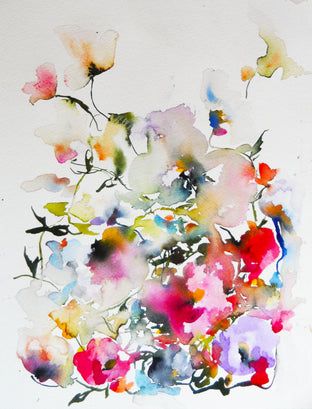 Original art for sale at UGallery.com | Gardenia VII by Karin Johannesson | $300 | watercolor painting | 14' h x 11' w | photo 1