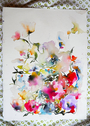 Original art for sale at UGallery.com | Gardenia VII by Karin Johannesson | $300 | watercolor painting | 14' h x 11' w | photo 4