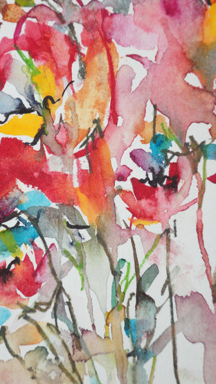 Daylily Bouquet by Karin Johannesson |   Closeup View of Artwork 