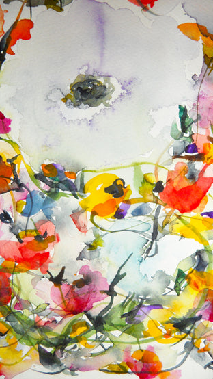 Original art for sale at UGallery.com | Gardenia XI by Karin Johannesson | $400 | watercolor painting | 15' h x 11' w | photo 4