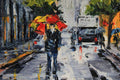 Original art for sale at UGallery.com | San Francisco in the Rain by Lisa Elley | $800 | oil painting | 20' h x 16' w | thumbnail 4