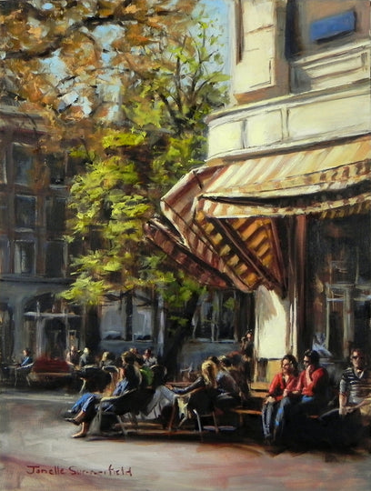 Sidewalk Cafe in Paris by Jonelle Summerfield | Artwork Main Image