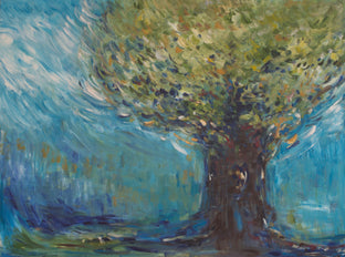 Original art for sale at UGallery.com | The Big Tree by Kajal Zaveri | $2,675 | oil painting | 30' h x 40' w | photo 1