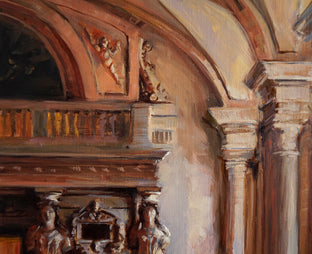 Original art for sale at UGallery.com | Statues at the Louvre II by Jonelle Summerfield | $650 | oil painting | 16' h x 12' w | photo 4